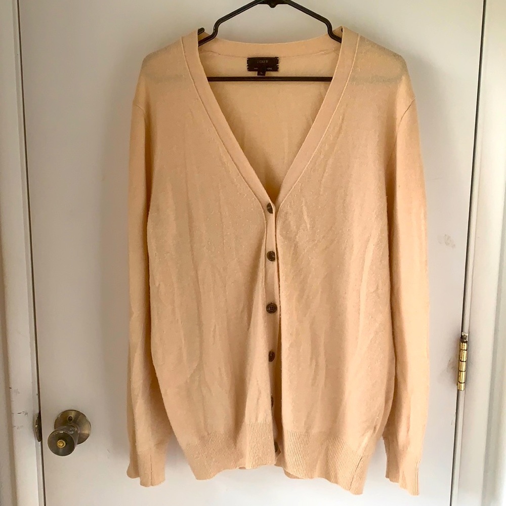 J. Crew button up sweater with cashmere